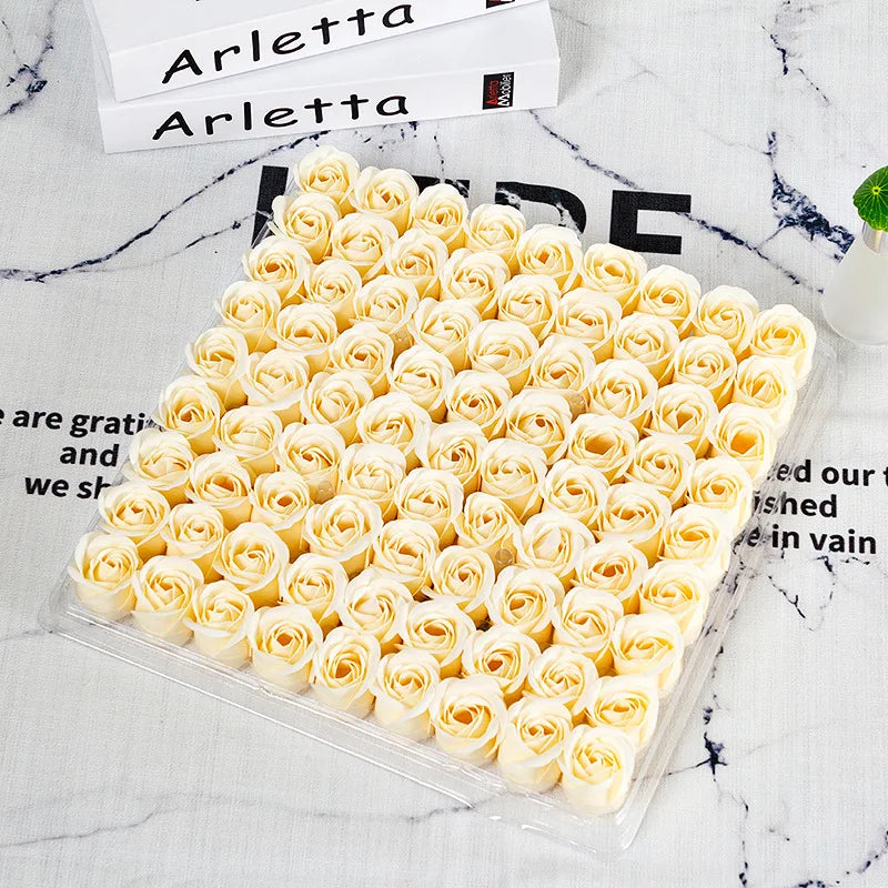 lot de 81 roses artificielles en savon pour décorations et cadeaux - vue 18 sur 18