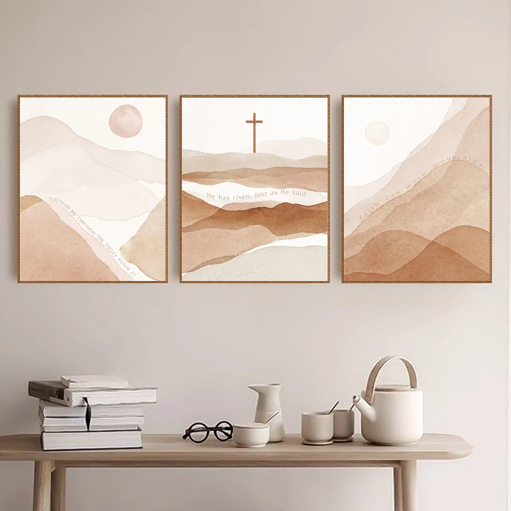 impressions dart minimalistes croix de jésus décor moderne versets bibliques