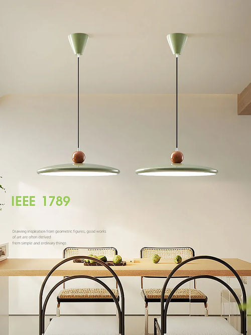 Lustre de restaurant style crème ovni - vue 3 sur 11