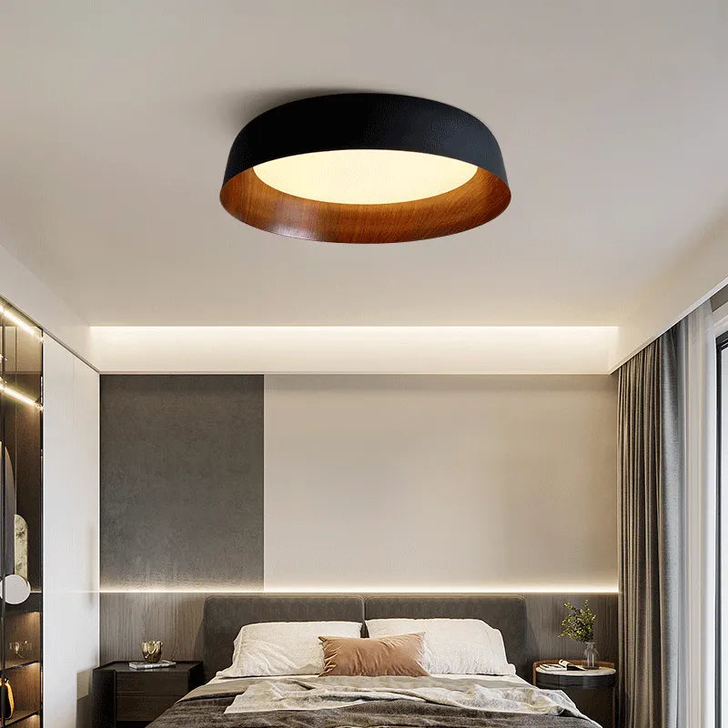 Lustre bois Salon moderne Rondin Japonais Nordique - vue 4 sur 9