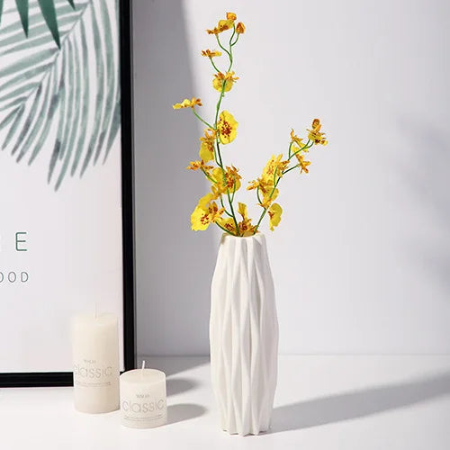 vase nordique en plastique pour fleurs décoratives modernes - vue 11 sur 12