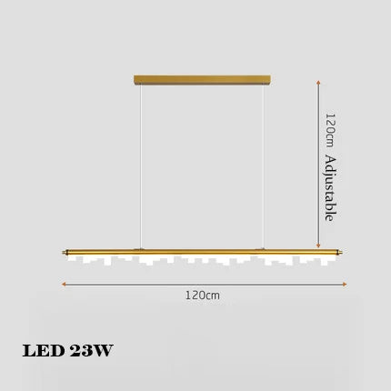 Modern minimalist black gold chandelier for interior decoration