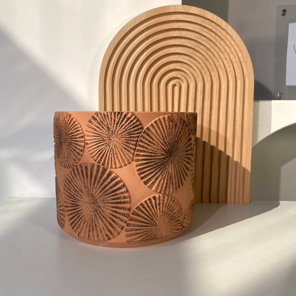 moule silicone pour pot fleurs ciment moderne à faire soi même - vue 4 sur 7
