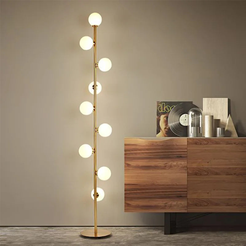 lampadaire boule en verre nordique pour décoration intérieure - vue 2 sur 7