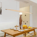 Minimalist nordic wood LED pendant light for bar, shop, hotel 3000k