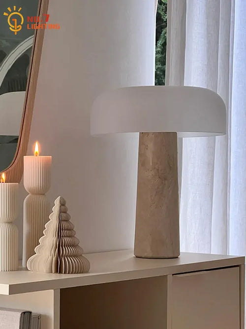 Lampe de Table LED en forme de champignon au Design nordique - vue 4 sur 6