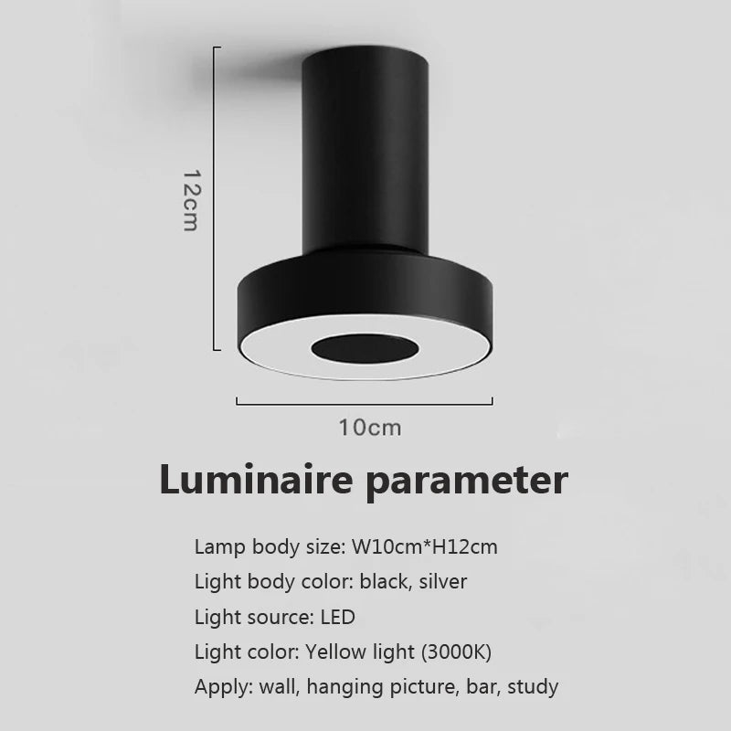 plafonnier moderne à leds pour diverses pièces projecteurs lumineux - vue 5 sur 8