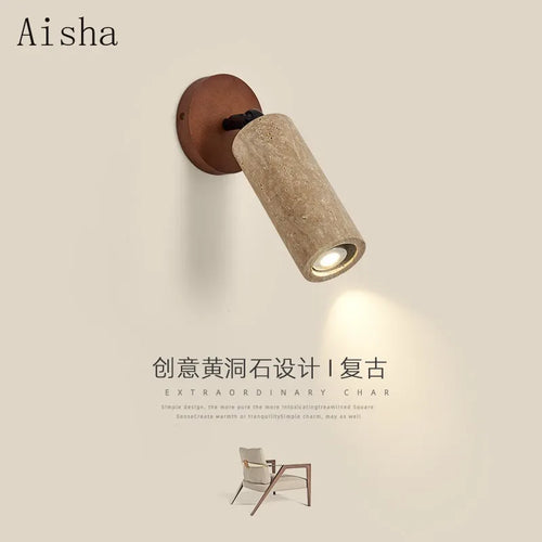 Stone wall light for minimalist interior decoration - vue 2 sur 8