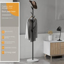 Floor To Floor Bedroom Light Luxury Rock Plate Base Metal Hanger, Marble Scarf and Bag Rack for Entering The Home Coat Rack