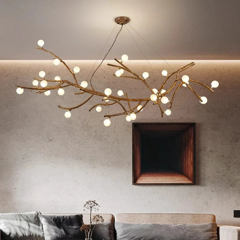 Lustre LED style branche de bois design moderne - vue 4 sur 15