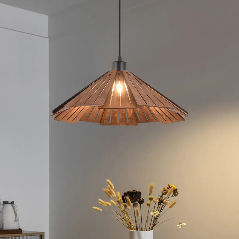 suspension wabi-sabi en bois avec luminaires led bricolage - vue 6 sur 14