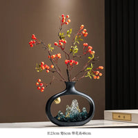 New Chinese welcome pine vase ornament, living room entrance TV cabinet, Bogu rack ornament, office housewarming gift