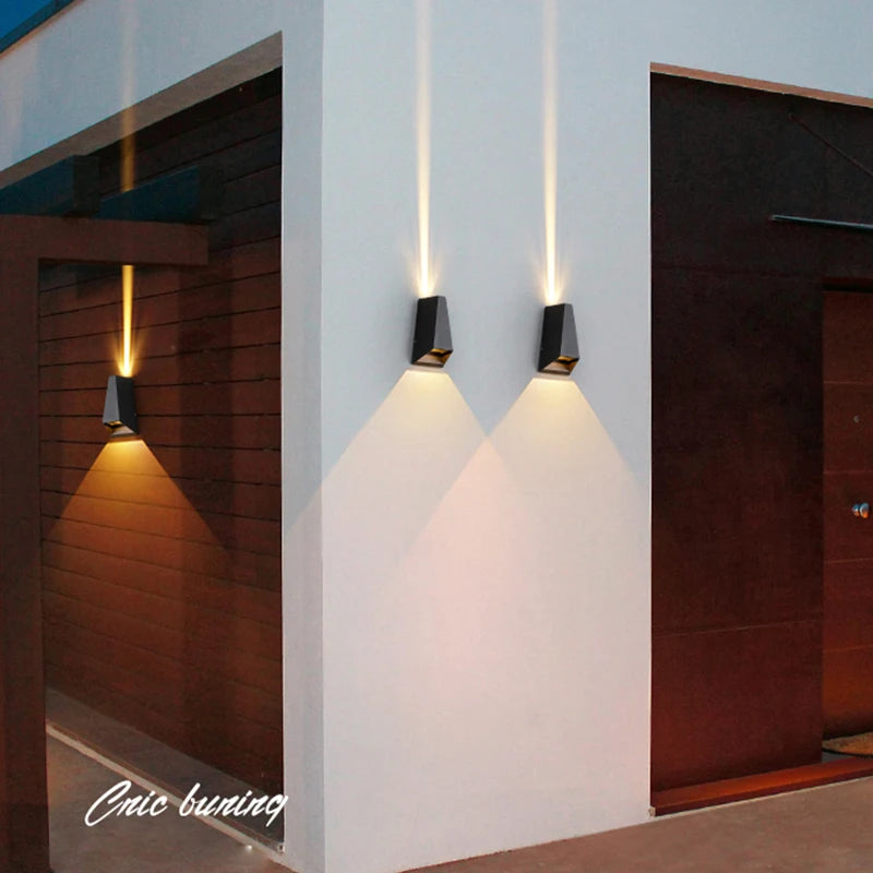 Éclairage mural extérieur escalier balcon maison jardin porche allée avant Garage lumières porte porche terrasse étanche applique murale - vue 5 sur 8