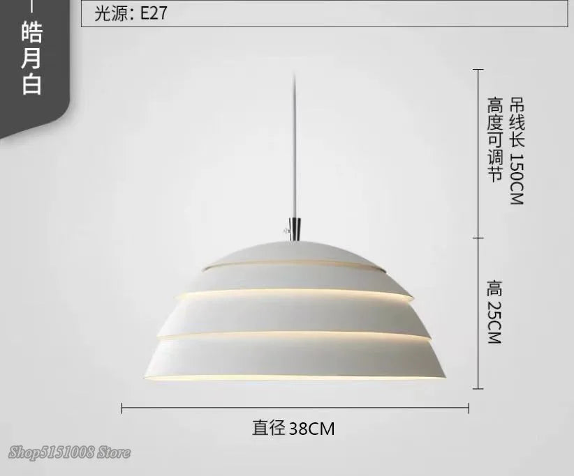 lampe suspendue design led moderne nordique industrielle - vue 7 sur 8