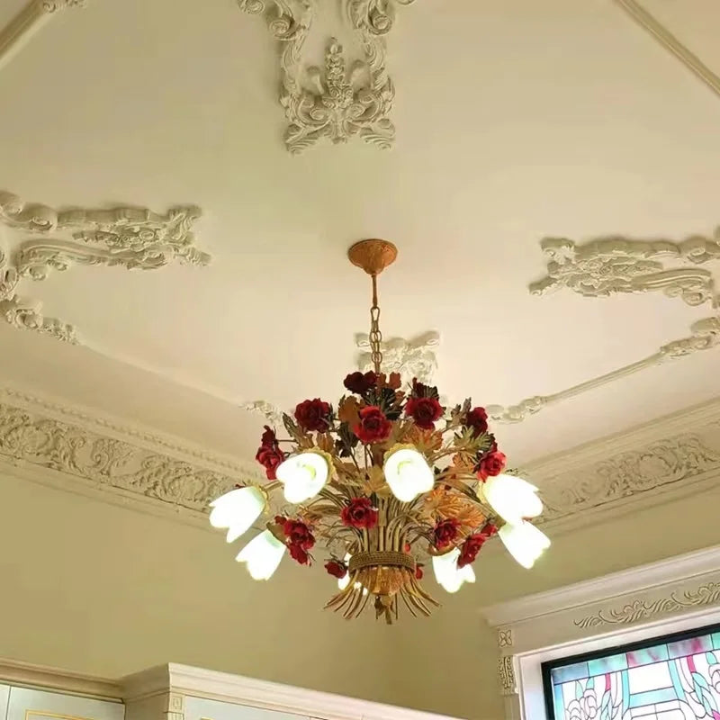 lustre en verre rétro américain pour décoration intérieure élégante - vue 6 sur 10
