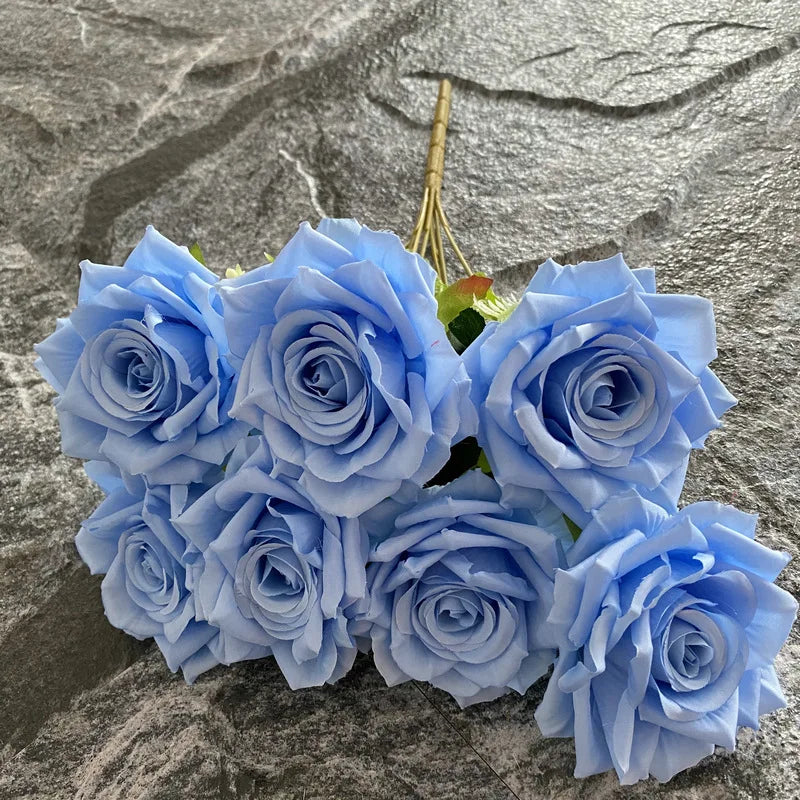 rose artificielle en soie pour décoration et photographie de mariage - vue 19 sur 22
