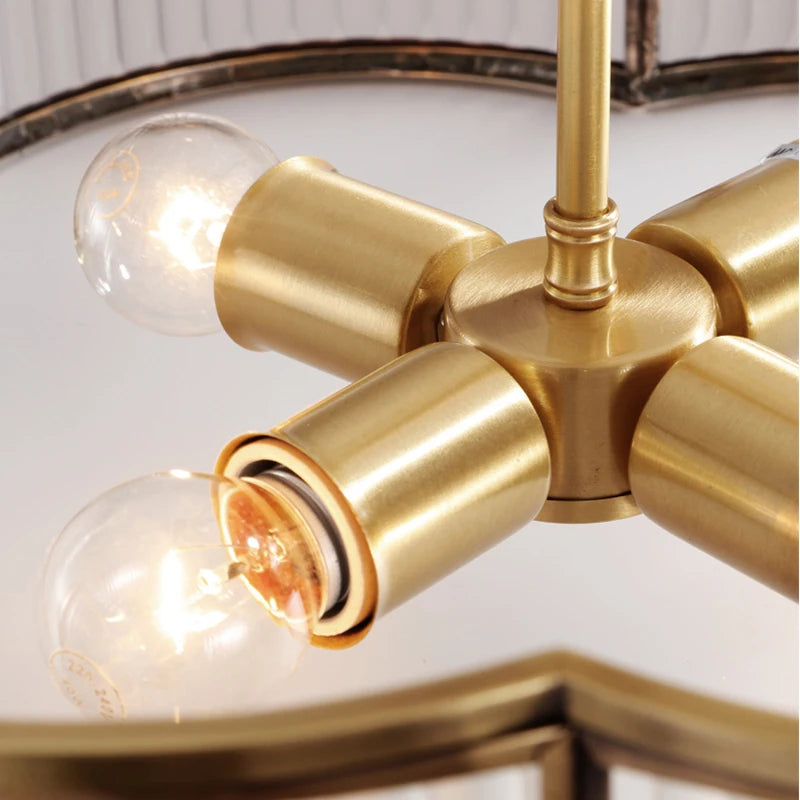 Suspension ou plafonnier en verre de cuivre E27 lampe à LED montée au plafond pour salon allée chambre Lampara luminaire intérieur - vue 9 sur 8