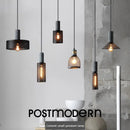 lampe suspendue en béton industriel avec abat-jour en fer