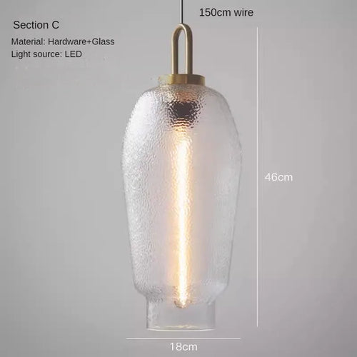 Minimalist glass chandelier with luxurious design for modern décor - vue 11 sur 10