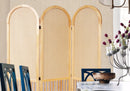 French rattan woven screen, solid wood, foldable, movable fireplace, covering living room decoration, simple home entry