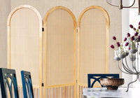 French rattan woven screen, solid wood, foldable, movable fireplace, covering living room decoration, simple home entry