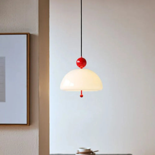 lampe led suspendue esthétique en verre champignon nordique