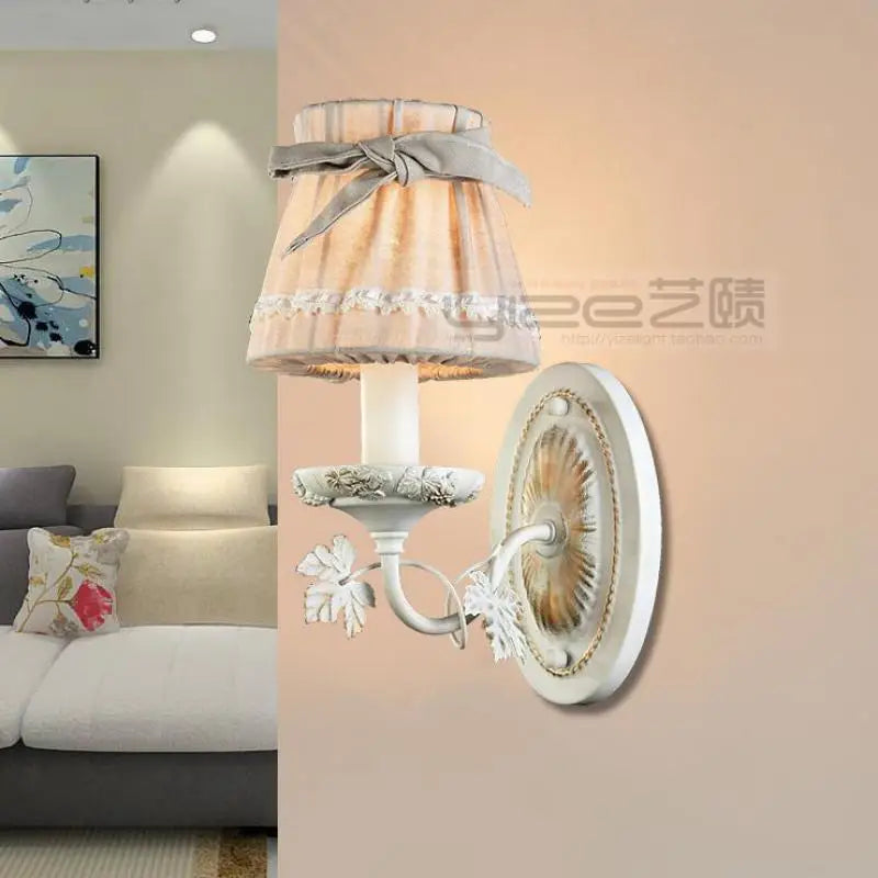 applique murale led pastorale américaine avec nœud décoration nordique - vue 4 sur 10