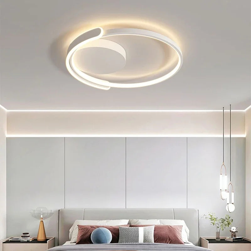 plafonnier led moderne pour décoration intérieure et ambiance chaleureuse - vue 6 sur 10