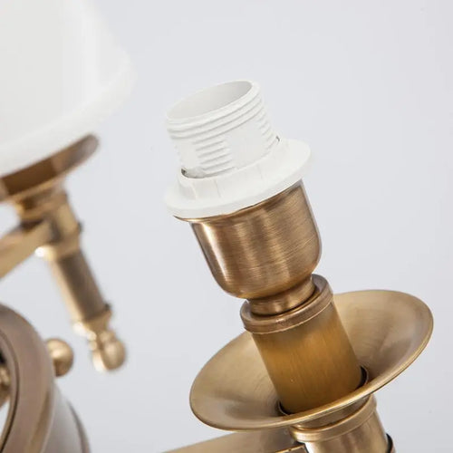 Lustre moderne en cuivre et Bronze véritable - vue 5 sur 5
