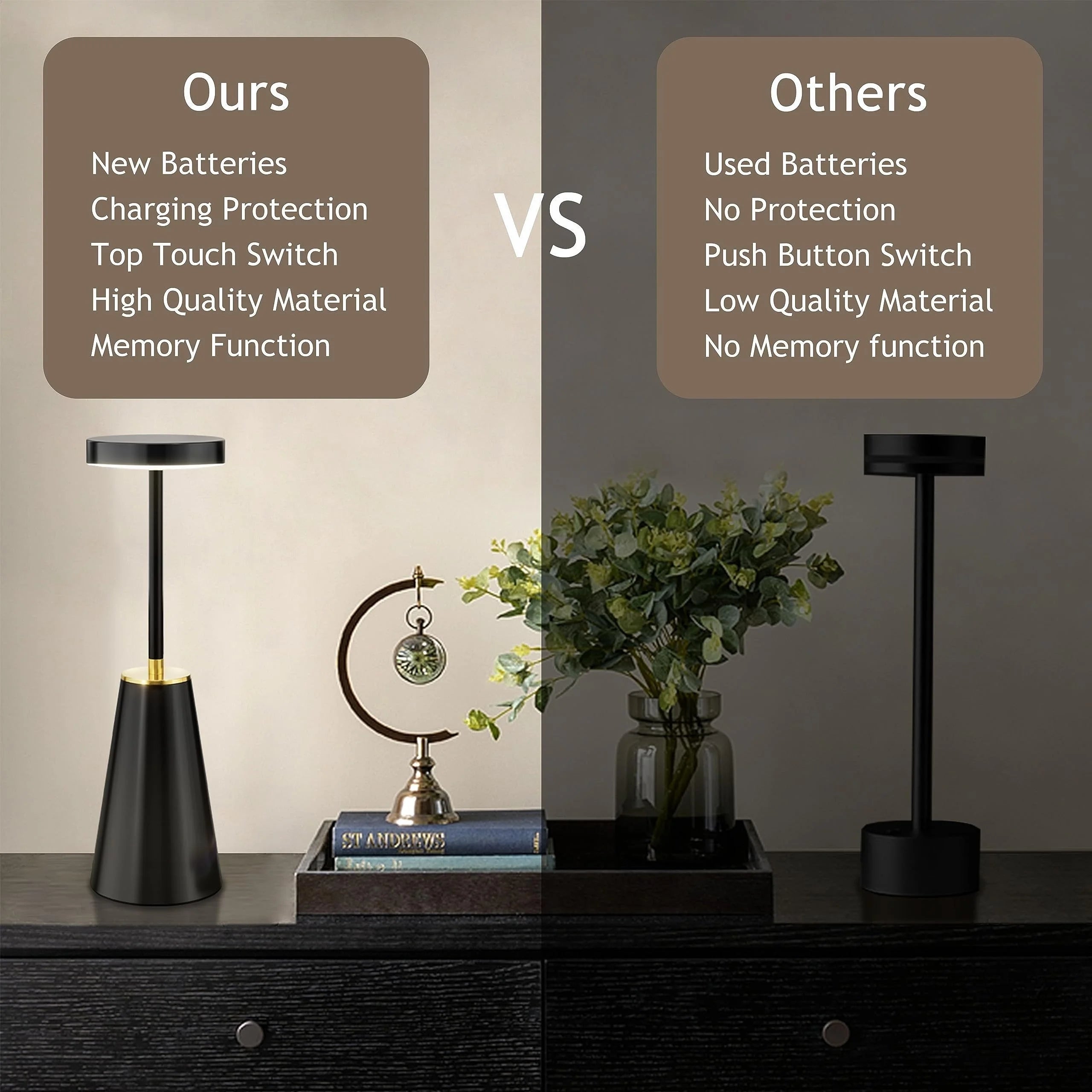 Lampe de Table tactile sans fil - vue 7 sur 8