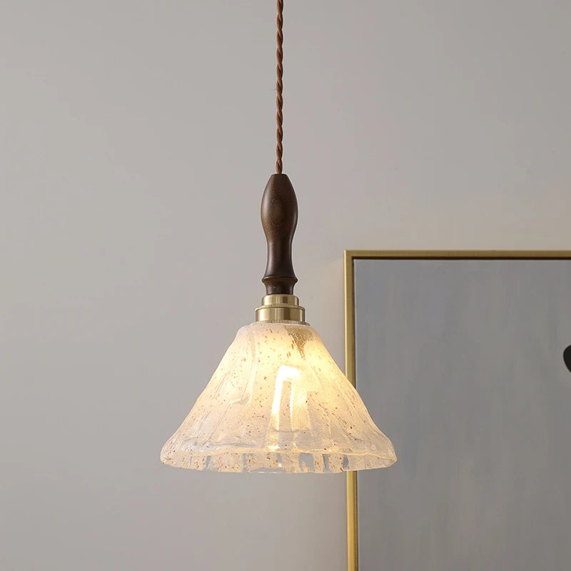 Suspension rétro led en verre décoratif - vue 7 sur 13