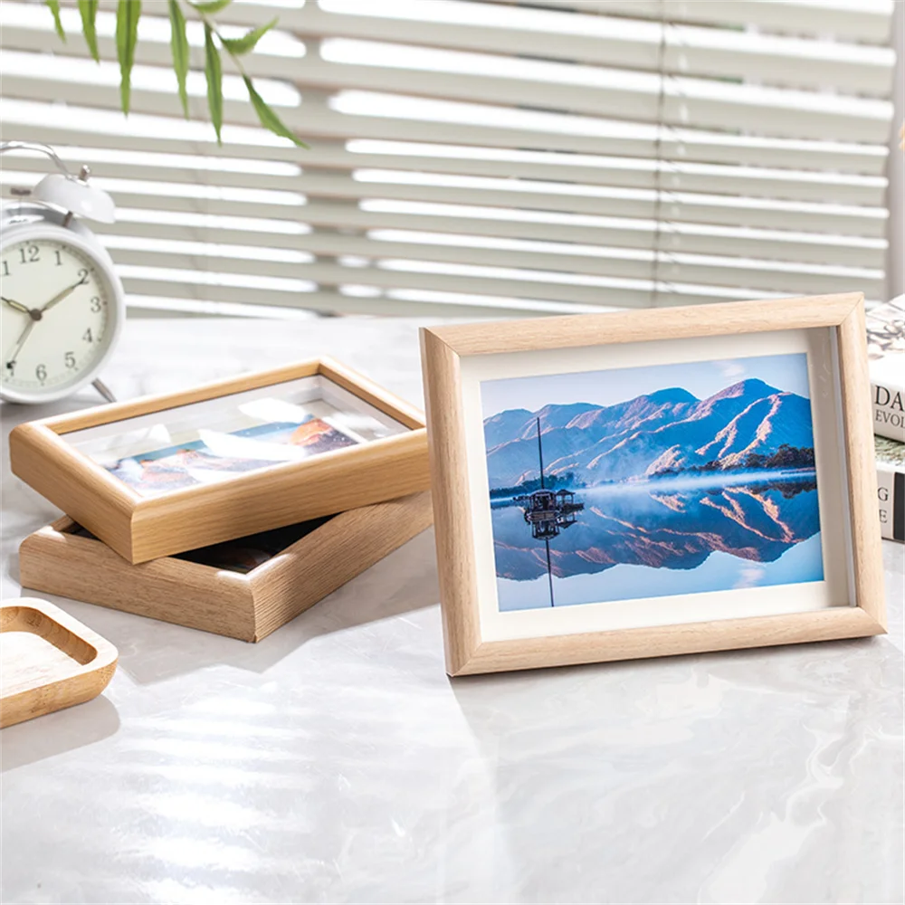 cadre photo en bois pour portraits famille mariage et voyage - vue 3 sur 9