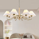 lustre élégant en bois pour cuisine et îlot luminaire suspension
