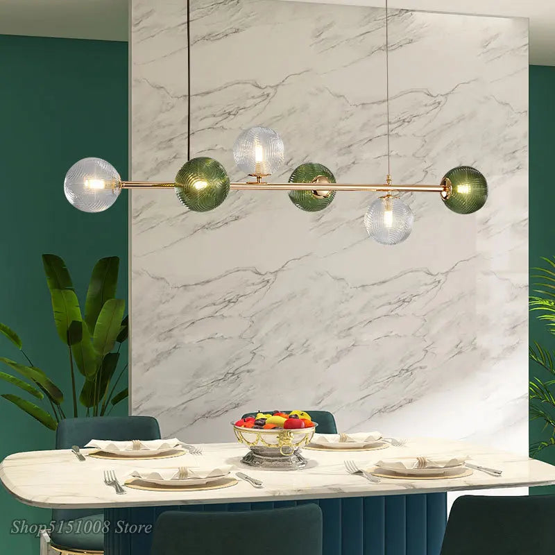 lampe minimaliste moderne en verre abat-jour haricots magiques - vue 4 sur 10
