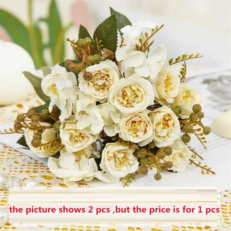 bouquet de roses artificielles en soie pour la fête de saint-valentin - vue 8 sur 12