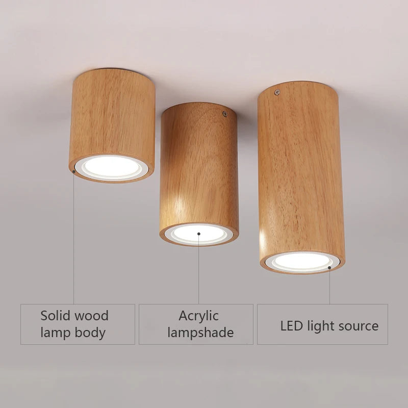 plafonnier led moderne en bois pour décoration intérieure