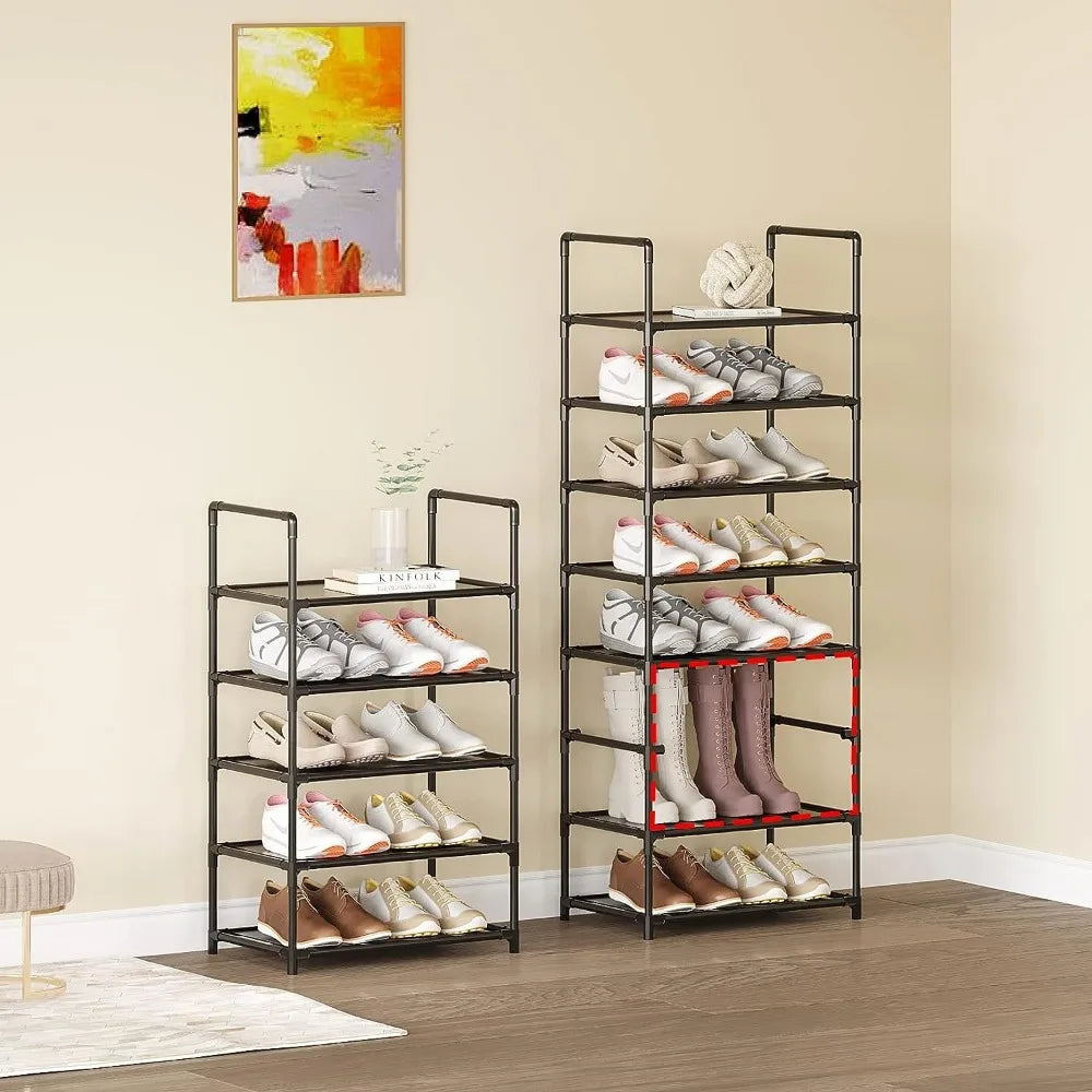 étagère à chaussures sur pied à 10 niveaux grande capacité pour rangement - vue 4 sur 9