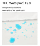 Six-Sided Waterproof Zippered Mattress Encasement, Breathable, Noiseless, Machine-Washable Zipped Mattress Cover,
