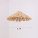Chinese rattan pendant light, hand woven straw hat lampshade pendant light, living room decoration, indoor lighting fixtures