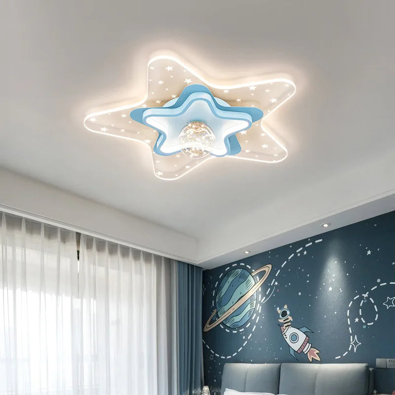 plafonnier nordique ciel étoilé pour chambre enfant romantique et chaleureux - vue 6 sur 11