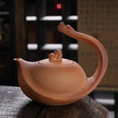 Theiere ceramique brute artisanale style kung fu retro