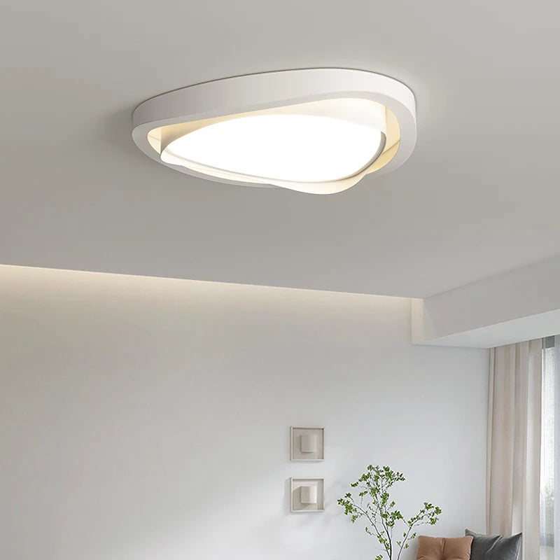 plafonnier moderne style salon crème protection yeux spectre complet - vue 6 sur 8