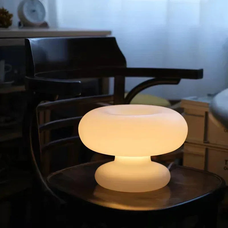 lampe de chevet circulaire design tendance en verre pour décoration