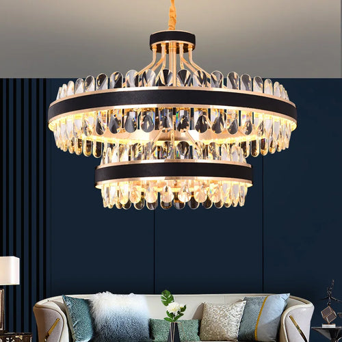 lustre moderne en cristal led winfordo pour décoration intérieure - vue 4 sur 10