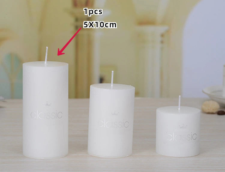 bougies piliers parfumées décoratives sans fumée en plusieurs tailles et couleurs - vue 22 sur 29