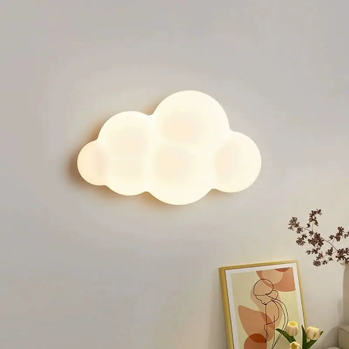 applique murale en forme de nuage pour enfants avec télécommande et gradation