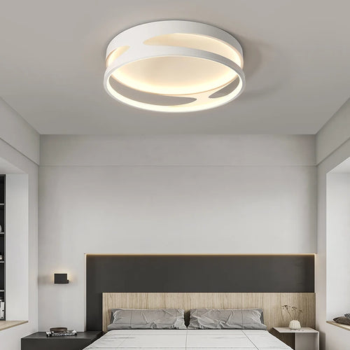 Modern nordic minimalist recessed LED ceiling light decorative fixture - vue 4 sur 8