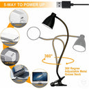 38 LED Desk Lamp 3 Color Modes 10 Brightness Dimmer Reading Light Auto Off Timer Desk Light Flexible Gooseneck Clip Book Light