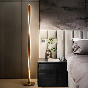 Modern aluminium floor lamp with dimmable brightness for indoor decor
