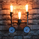 applique murale vintage steampunk à tuyau d'eau design industriel